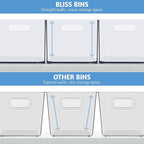 STORi Bliss 10" x 6" Open Clear Pantry Organizer Bin, Set of 2, Plastic Containers with Handle for Kitchen, Fridge, Cabinet, Closet, Bathrom, Undersink Storage Made in USA