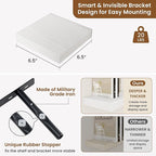 fuqing Floating Shelves for Wall, Wall Mounted Wood Floating Shelf with Invisible Brackets for Living Room, Bathroom, Bedroom, Kitchen Storage and Decor,6.5 Inch Set of 3, White