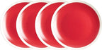 Rock Ridge Speckled Stoneware Dinnerware Set (12pc Set, Ruby and Ivory)