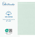 Cotton Paradise 4 Piece Turkish Bath Towels for Bathroom, 100% Cotton Extra Large Soft Plush Towels Bathroom Set, Mint Green