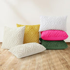 decorUhome Christmas Throw Pillow Covers 26x26 Inch Set of 2, Soft Plush Decorative Faux Fur Forest Elf Solid Couch Pillow Covers, Accent Farmhouse Neutral Square Euro Pillow Cases for Sofa