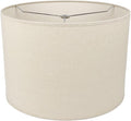 12" Wx 10" H Drum Lampshades, No Assembly Required, Fabric Lampshade for Table Lamp, Bedside Lamp, Floor Lamp, Metal Spider Fitter, Beige