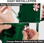 Watering Can Indoor for House Plants Small Watering cans with Long Spout Flower Model Sprinkler Head 1.2L (Green, 1.2L)