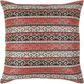 Tapestry Stylish Red-Black 22"x22" Pillow Cover Sham Cushion Case Ethnic Oriental Kilim Style Throw Decorative for Home Decor, Sofa, Couch, Porch, Patio, Veranda