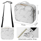 gzcz Travel Makeup Bag,Professional Cosmetic Bags for Women,Portable Makeup Brush Bag Organizer Storage with Adjustable Dividers and Shoulder Strap