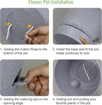 12 inch Large Self Watering Pots for Indoor Outdoor Plants, Plant Pots with Mesh Drainage Holes for Garden House Plants, Plastic Planters with Reservoir for Flower, Speckled Grey