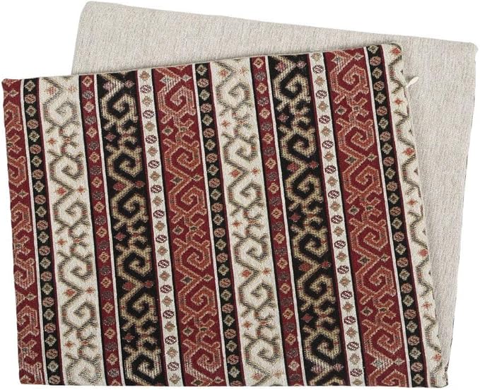 Lumbar Throw Pillow Covers Burgundy Red and Black Kilim - 14 x 24 Inches Decorative Pillows, Boho Room Decor for Couch, Bohemian Outdoor Case for Farmhouse, Ethnic Shams, Aztec, Patio