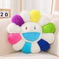 Flower Pillow, Daisy Shaped Throw Pillow, Flower Face Floor Cushions Floor Pillow, Colorful Sunflower Plush Pillow, Cute Room Decor Decorative Pillows for Sofa Bedroom Car (40cm/15.7in)