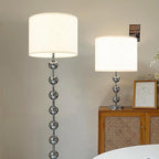 White Linen lampshades Large Drum Lamp Shade 16" Top x 16" Bottom x 12" High (Spider) Modern Lamp Shade for Table&Floor Lamp - Lampshades Replacement By GO&SO Assembly Required