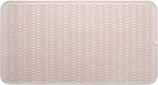 Silicone Dish Drying Mat for Multiple Usage,Easy clean,Eco-friendly,Heat-resistant Silicone Mat for Kitchen Counter or Sink,Refrigerator or Drawer Liner Tapioca 4XL 32 inches x 18 inches