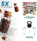 Spicy Shelf Premium – Expandable 2-Tier Spice Rack Organizer for Cabinets & Pantry – Adjustable Stackable Kitchen Seasoning Organizer – Strong Non-Slip Cabinet Organizer for Spices, Bottles & More