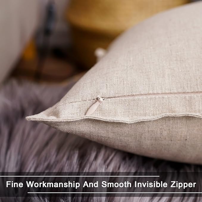 Jeanerlor Cotton Linen Soild Decorative Yellow 12"x20" Lumbar Throw Pillow Case Cushion Cover with Twin Needles Stitch on Edge for Coffee Shop/Bar/Balcony (30 x 50cm)