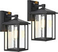 Outdoor Wall Lights Dusk to Dawn Porch Lights Outdoor Wall Sconce Dusk to Dawn Porch Light Fixture Aluminum Waterproof Farmhouse Sconces for Outside Patio House 2 Pack