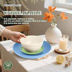 Wrova Wheat Straw Dinnerware Set of 32, Unbreakable Dinner Plates and Bowls Sets Service for 8, Microwave & Dishwasher Safe Dishes Set for Kitchen and Dining.Nordic Series