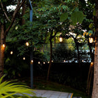 GANA 12V Low Voltage & Safe LED Outdoor String Lights,48FT 15 Shatterproof Bulbs, 2200K Warm White Pergola Lights for Your House's, Garden, Fence, Porch,Balcony,and Bistro