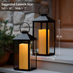5" x 14" Ivory Large Waterproof Outdoor Flameless Candles Battery Operated LED Flickering Pillar Candles with Remote and Timer for Indoor Outdoor Lanterns, Long Lasting, Set of 2