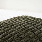 Fancy Homi Olive Green Long Body Lumbar Decorative Throw Pillow Covers 14x36 Inch for Bed Couch Bedroom, Soft Corduroy Rectangle Solid Pillow Case 35x91 cm, Rustic Farmhouse Boho Room Decor