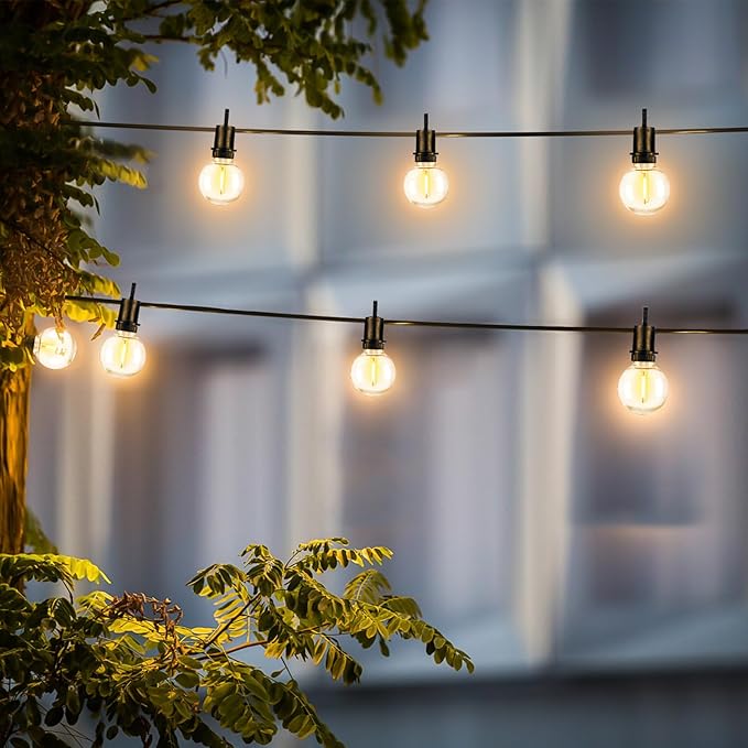 ZJOJO 100FT Outdoor String Lights, G40 Globe Outdoor Lights with 30 Shatterproof LED Bulbs (3 Spare), 2700K Hanging IP65 Waterproof Patio Light String Lights for Outside Backyard Porch Party