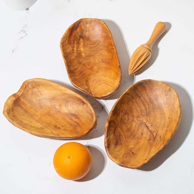 Root Wood Dish, Party Platter and Tray for Sandwich Bread Serving, appetizer display, Vintage ring dish, Hand Carved Artworks (7 inch - 9 inch)