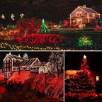 Joomer Red Battery Christmas Lights, 66ft 200LED Fairy Lights Battery Operated Timer 8 Modes Waterproof for Outdoor Home Garden Party Holiday Christmas Trees Decoration
