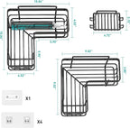 MOFOROCO 3-Pack Corner Shower Caddy Organizer Shelf, Organization with Soap Holder, Adhesive Shower Shelves Rustproof for Bathroom Shower Storage Basket Shower Accessories(Matte Black) (JLJ001)