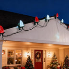 Dazzle Bright C9 Christmas String Lights, 100 LED 66 FT Waterproof Connectable Fairy Lights with 100 Spring Clips Timer, Christmas Decoration for Outdoor Roofline Home Garden Yard Tree (Red & White)