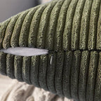 MIULEE Pack of 2 Pillow Covers Soft Soild Decorative Throw Pillow Covers Set Cushion Cases Pillowcases for Sofa Bedroom Car 12 x 20 Inch 30 x 50 Cm Olive Green