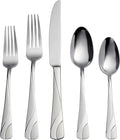 Oneida River 20 Piece Everyday Flatware Set, Service for 4, 18/0 Stainless Steel