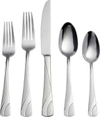 Oneida River 20 Piece Everyday Flatware Set, Service for 4, 18/0 Stainless Steel