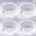 4 Pack Christmas String Lights Battery Operated with Timer, 66FT 200 LED Waterproof Twinkle Lights, 8 Modes Fairy Light for Indoor and Outdoor Bedroom Garland Tree Christmas Decorations (Cool White)