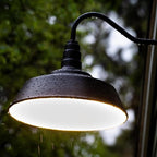Steel Lighting Co. Redondo Barn Light | Outdoor Wall Mounted | 20 inch Dome | 23 inch Gooseneck | Large Farmhouse Warehouse Light Made in America | Matte Black Exterior/Matte Black Interior