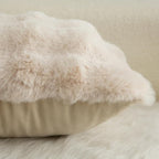 MANDIOO Pack of 2 Thick Plush Wool Decorative Throw Pillow Covers Super Soft Wave Bubble Fur Velvet Cushion Covers Pillow Shams for Couch Bed Living Room 16x16 Inch Beige