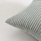 Fancy Homi 2 Packs Grey Lumbar Decorative Throw Pillow Covers 12x20 Inch for Living Room Couch Bed Sofa, Rustic Farmhouse Boho Home Decor, Soft Striped Corduroy Rectangle Accent Cushion Case 30x50 cm