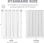 No Hook Shower Curtain, White Modern Chevron Striped Luxury Hotel Style, Washable Waterproof Fabric for Bathroom, 15 Seconds Quick Install, 72W x 74L Inches