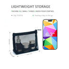 patu Widened Mini Zipper Mesh Bags, Size S, 5" x 4" x 2", 5 Pieces, Beauty Makeup Lipstick Cosmetic Accessories Organizer, Small Travel Kit Storage Pouch, Black