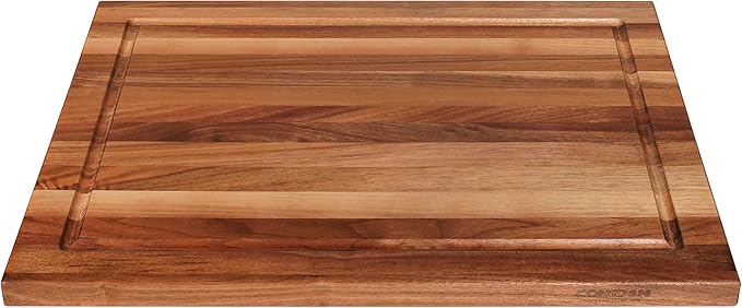 CONSDAN Wood Cutting Board for Kitchen, 16 x 12, USA Grown Solid Black Walnut Hardwood, Edge Grain, Chopping Board, Butcher Block with Juice Groove, Prefinished with Food-Safe Oil, 3/4" Thick