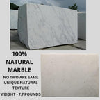 Marble Pastry & Cutting Board – 10x14 Inch Natural Stone Slab with Non-Slip Feet for Dough, Cheese, Baking, Serving, Charcuterie, Trivet – Easy to Clean Gift Tray.