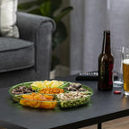 Plasticpro 6 Sectional Round Plastic Serving Tray/Platter (2, Green)