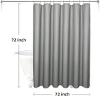 LaCyan 3 in 1 Waterproof Waffle Weave Shower Curtain and Clear Liner Set with 12 Stainless Steel Hooks Double Sided for Bathroom 72 Inches Heavy Duty Polyester Fabric Shower Curtains 72x72