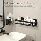 Shower Shelf 2 Pack - Bathroom Shower Shelf Rust-Proof Aluminum Adhesive Installation No Drilling Required, Suitable for Bathroom Storage and Home Decoration