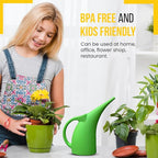 KP KOOL PRODUCTS 1/2 Gallon Green Watering Can – Small Plastic Plant Waterer for Indoor & Outdoor Use – Lightweight Garden Tool with Easy Pour Spout – Ideal for Flowers, Herbs & Lawns – 1 Pack