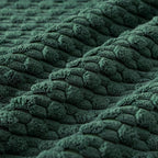 Kevin Textile Decorative Pillow Covers Set of 2 Striped Plush Corduroy Pillows Pillowcases Boho Home Decor Cushion Covers for Couch Sofa Bed Living Room 22x22 Inch, Army Green