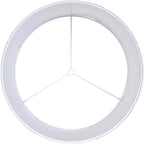 White Linen lampshades Large Drum Lamp Shade 16" Top x 16" Bottom x 12" High (Spider) Modern Lamp Shade for Table&Floor Lamp - Lampshades Replacement By GO&SO Assembly Required