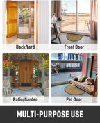 tchdio Door Mat Outdoor Indoor Entrance Doormat-Semicircular Durable Rubber Non Slip Front Door Mat for Outside Inside Entry Entryway Dirt Trapper WelcomeMat for Muddy Paws and Shoes-Yellow 24”x36”