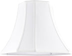 White-Ivory Square Cut Corner Bell Lamp Shade Medium Lampshade 6.5``Top×13``Bottom×10.6``Hight(Spider) Modern Lamp Shade for Table & Floor Lamp - Lampshade Replacement