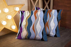 CAPSCEOLL Abstract Throw Pillow Covers Modern Home Art Decor,Circles Waves and Dots Paint Strokes and Splashes 16X16 Inches Set of 2 Pillow Cases Decorative for Bedroom,Living Room,Cushion Couch Sofa