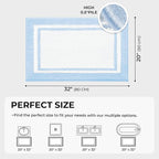 GRANNY SAYS Microfiber Bathroom Rugs Non Slip Washable, Water Absorbent Bathroom Mats for Tub, Soft Bath Mats for Bath Floor & Shower, Bath Rug, 20" x 32", Baby Blue