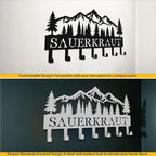 Custom Metal Key Rack Hooks, Personalized Key Holder for Wall, Little Forest, Mountain Theme Wall Decoration Hooks, Key Hanger Organizer for Living Room, Entryway, Bathroom, Kitchen Decor