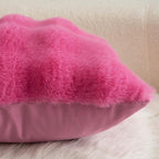 MANDIOO Pack of 2 Thick Plush Wool Decorative Throw Pillow Covers Super Soft Wave Bubble Fur Velvet Cushion Covers Pillow Shams for Couch Bed Living Room 12x20 Inch Hot Pink