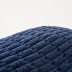 Fancy Homi Navy Blue Long Body Lumbar Decorative Throw Pillow Covers 14x36 Inch for Bed Couch Bedroom Bench, Soft Corduroy Rectangle Solid Pillow Case, Rustic Farmhouse Boho Room Decor